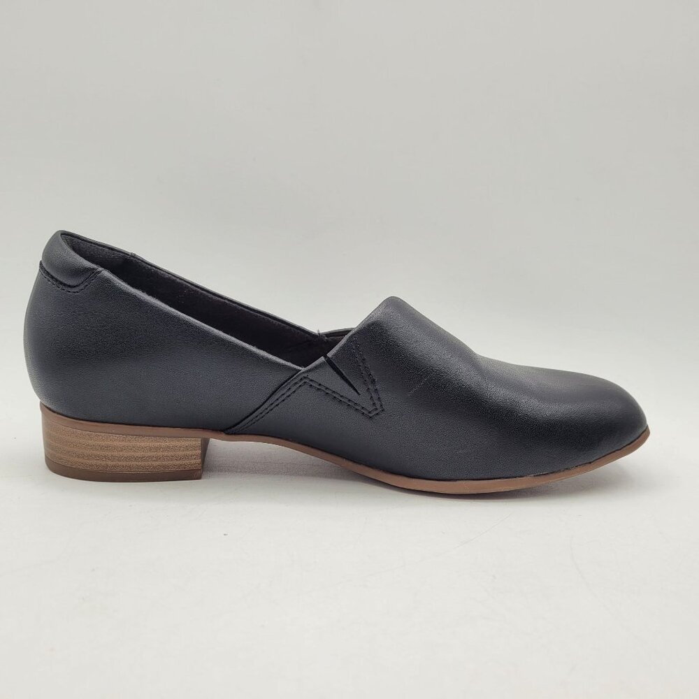 Clarks Collection Juliet Palm Women's 6 Black Faux Leather Slip On Loafers NICE - Picture 6 of 11